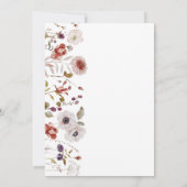 Blush Burgundy Watercolor Floral Wedding Einladung (Rückseite)