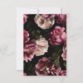 Blush Burgundy Wedding QR Code Bitte antworten Sie RSVP Karte (Rückseite)