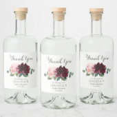 Blush Burgundy Weinflaschen Etikett (Flaschen)