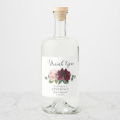 Blush Burgundy Weinflaschen Etikett (Vorderseite)