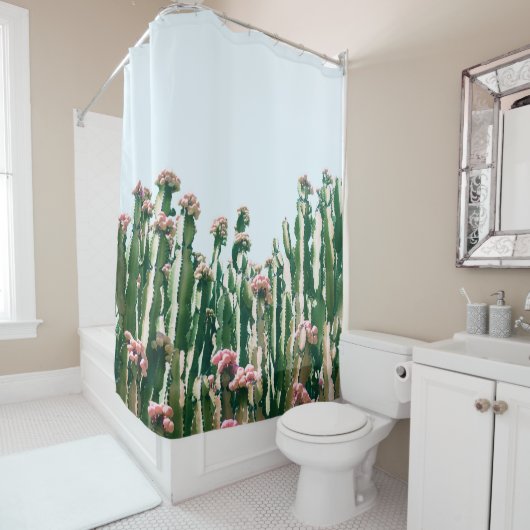 Blush Cactus Duschvorhang (Beispiel)