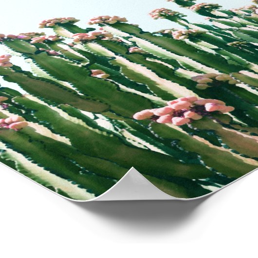 Blush Cactus Poster (Ecke)