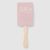 Blush Calligraphy Pktogrammen Hochzeitsprogramm Fächer (Vorderseite)