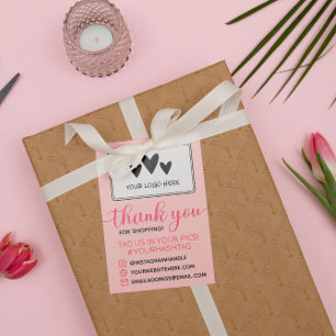 Blush Calligraphy Your Logo Vielen Dank für Ihr Sh