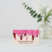 Blush Candy Bäckerei Konditorei Koch Abstrakt Donu Visitenkarte (Stehend Vorderseite)