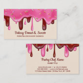 Blush Candy Bäckerei Konditorei Koch Abstrakt Donu Visitenkarte (Vorne/Hinten)