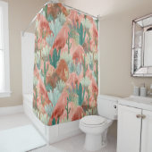 Blush Canyon Desert Bloom Aquarell Duschvorhang (Beispiel)
