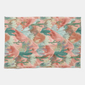 Blush Canyon Desert Bloom Aquarell-Kunst Geschirrtuch (Horizontal)