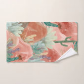 Blush Canyon Desert Bloom Watercolor Scene Badhandtuch Set (Handtuch)