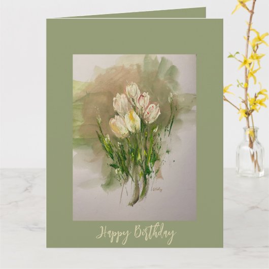 Blush Card Karte (Gelbe Blume)