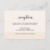 Blush Cascade | Feine Streifen Hochzeitsempfang Begleitkarte (Vorderseite)