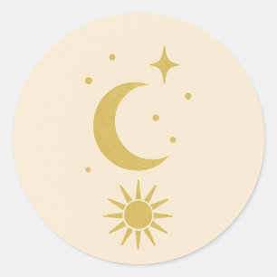 Blush Celestial Runder Aufkleber