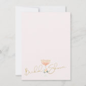 Blush Champagne Brunch Bubbly Brautparty Einladung (Rückseite)