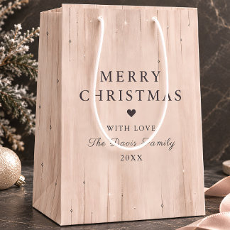 Blush Champagner Himmlisches Frohes Weihnachten Mittlere Geschenktüte