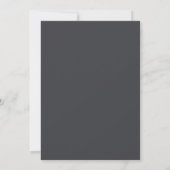 Blush Charcoal Somber Flora Wedding Einladung (Rückseite)