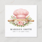 Blush Chef Backgrund Essentials Quadratische Visitenkarte (Vorderseite)