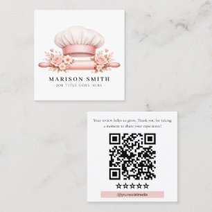 Blush Chef Backzutaten Quadratische Visitenkarte
