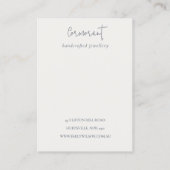 Blush-Cherry-Blossom-Logo mit Nekklace-Display Visitenkarte (Rückseite)