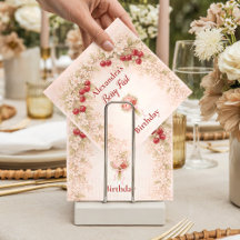 Blush Cherry Botanical Party 1st Birthday