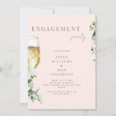 Blush Ches US Champagne Engagement Party Einladung (Vorderseite)