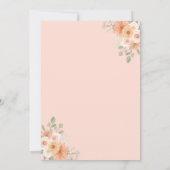 Blush Chic Floral Wedding Arch Thema Einladung (Rückseite)