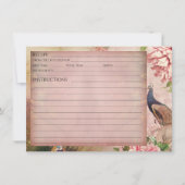 Blush Chinoiserie Peacock Kirche Santa Maria degli Einladung (Vorderseite)