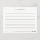 Blush Chopping Board Rezept Anfrage Baby Dusche Postkarte (Rückseite)