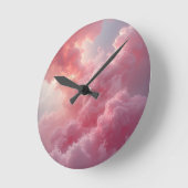 Blush Cloud Mirage 2 Runde Wanduhr (Winkel)