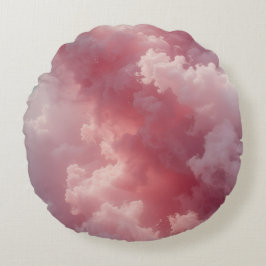 Blush Cloud Mirage Rundes Kissen