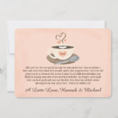 Blush Coffee Cup Mit Monogramm Heu Save the Date (Rückseite)