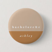 Blush Color Block Bridesmaid Button (Vorderseite)