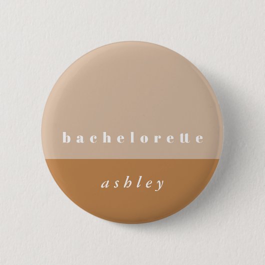 Blush Color Block Bridesmaid Button (Vorderseite)