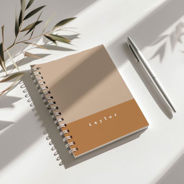 Blush Color Block Individuelle Name Notebook Notizblock