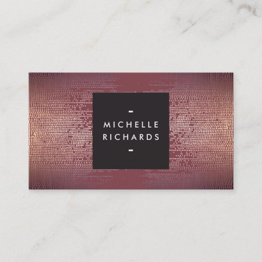 Blush Confetti Rain Muster Modernes Burgund Visitenkarte (Vorderseite)