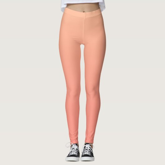 Blush Coral Gradient Leggings (Vorderseite)