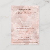 Blush Coral Pink Marble Stone Art Display Card Visitenkarte (Rückseite)