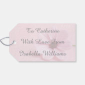Blush Cosmos Floral Hochzeitsfeier Script Design Geschenkanhänger (Rückseite Horizontal)