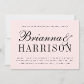 Blush Couples Name Polterabend Einladung (Vorderseite)