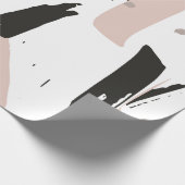 Blush Crash Modern Abstrakt Brush Strokes Geschenkpapier (Ecke)