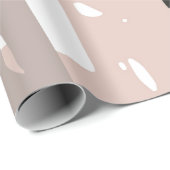 Blush Crash Modern Abstrakt Brush Strokes Geschenkpapier (Rolleneckpunkt)