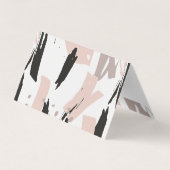 Blush Crash Moderne Pinselstriche Zusammensetzung Visitenkarten (Rückseite)