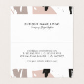 Blush Crash Moderne Pinselstriche Zusammensetzung Visitenkarten (Innenseite Aufgefaltet)