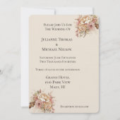 Blush Cream Boho Floral Wedding Einladung (Vorderseite)