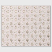 Blush Cream Heart Locks & Butterflies Birthday Geschenkpapier (Flach)