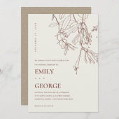 BLUSH CREAM LINE ZEICHNEND FLUSSBREITE DANKESKARTE (Vorne/Hinten)