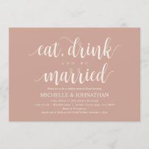 Blush Cream Rustic Wedding Probe Dinner
