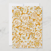 Blush & Cream Watercolor Rose Gelbe Hochzeit Einladung (Rückseite)