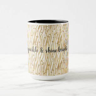 Blush Cream Zebra Glam Gold Confetti Sparkone Tasse