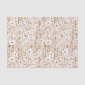 Blush Creme Blume Brautparty Seidenpapier (Vorderseite)