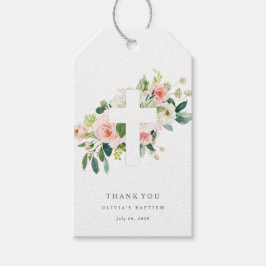 Blush Cross Taufe Christening dank Geschenk Tag Geschenkanhänger